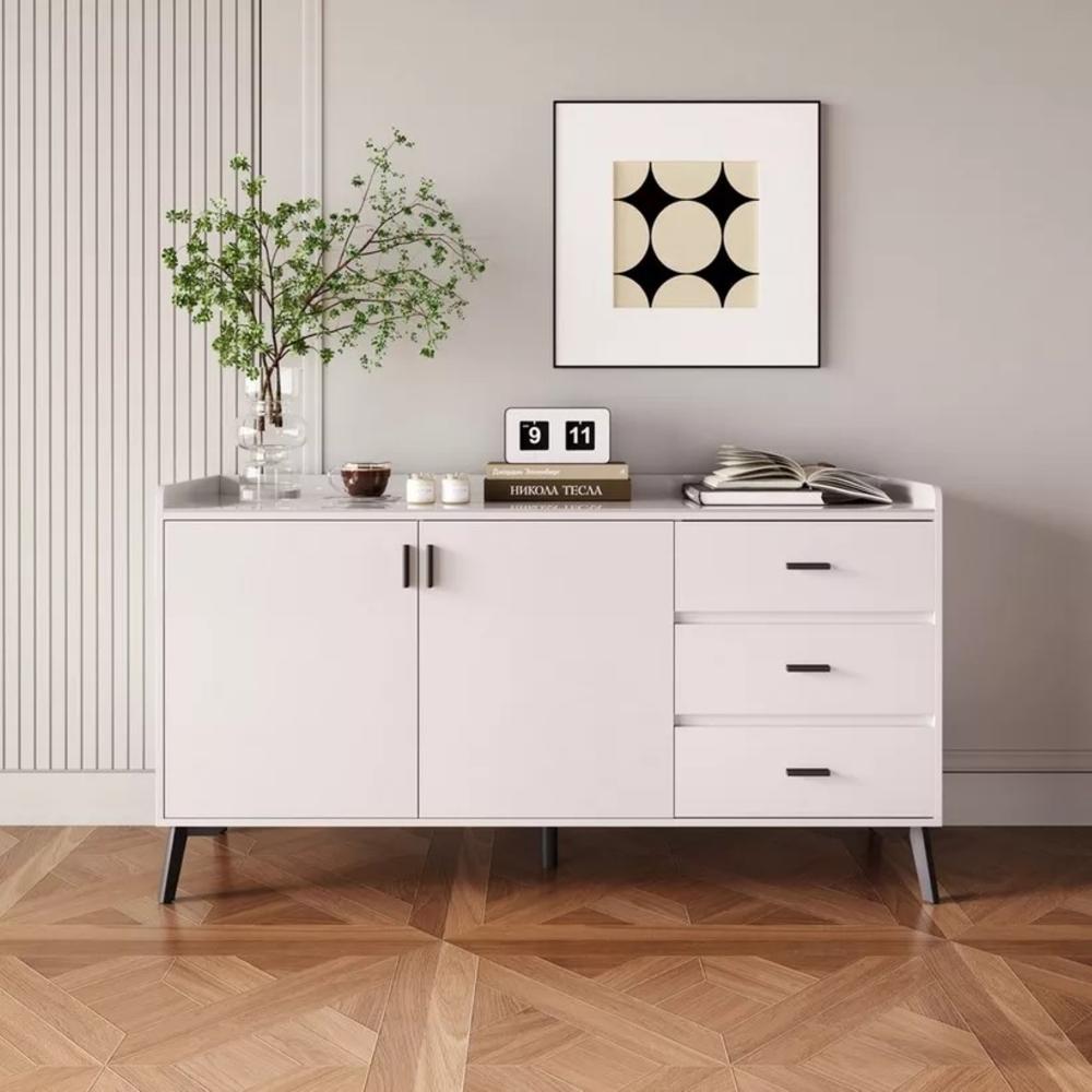 APARADOR YELSI 3 CAJONES 2 PUERTAS BLANCO 150CM