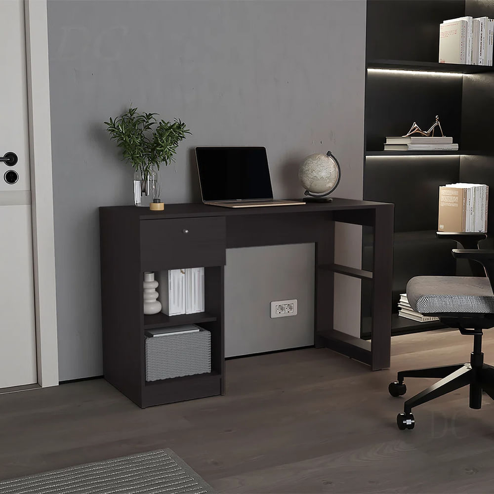 Escritorio Moderno Nicolas 120 cm Negro RyR Muebles