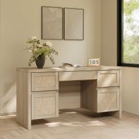 Escritorio Moderno Minimalista Arabia 5 Cajones Rovere RyR Muebles