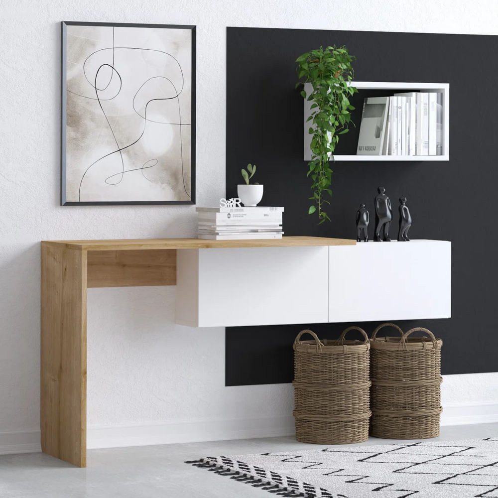 Escritorio con Recibidor Moderno Estela 2 Puertas RyR Muebles