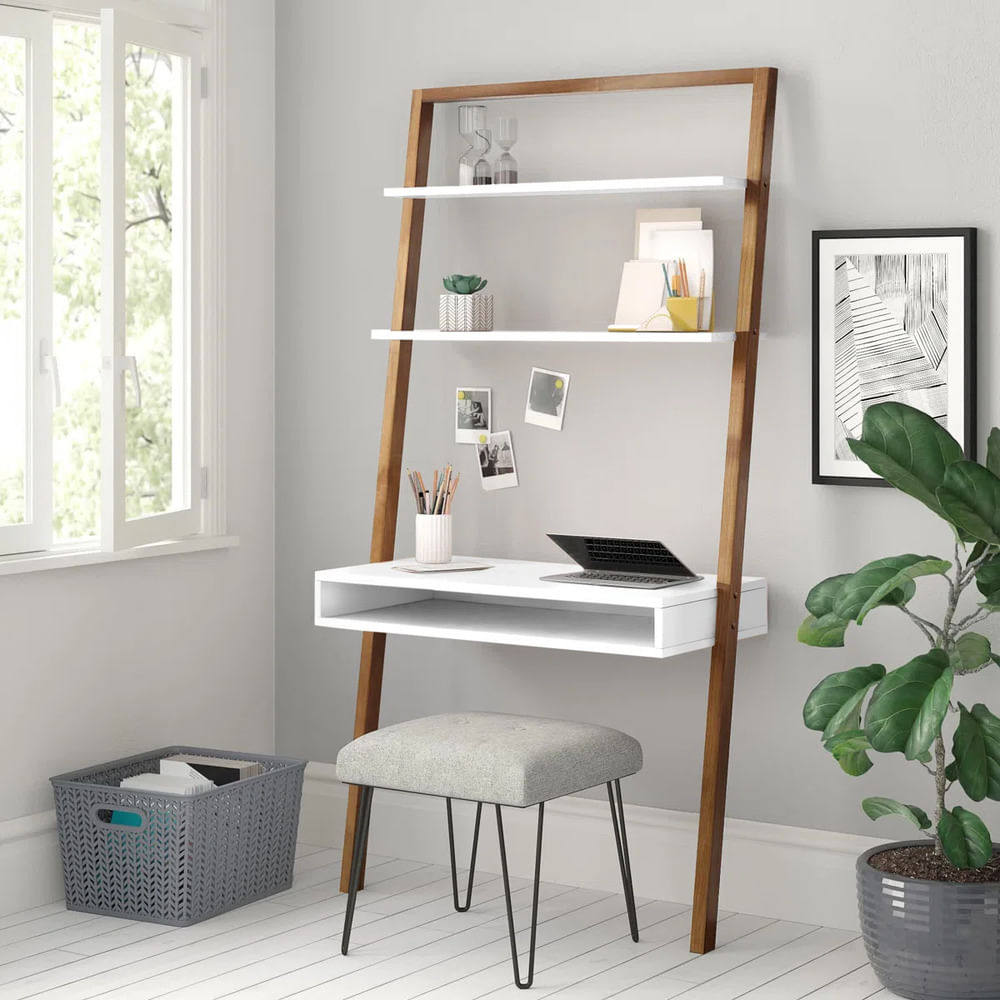 Escritorio Moderno Manuel Blanco y Marrón RyR Muebles