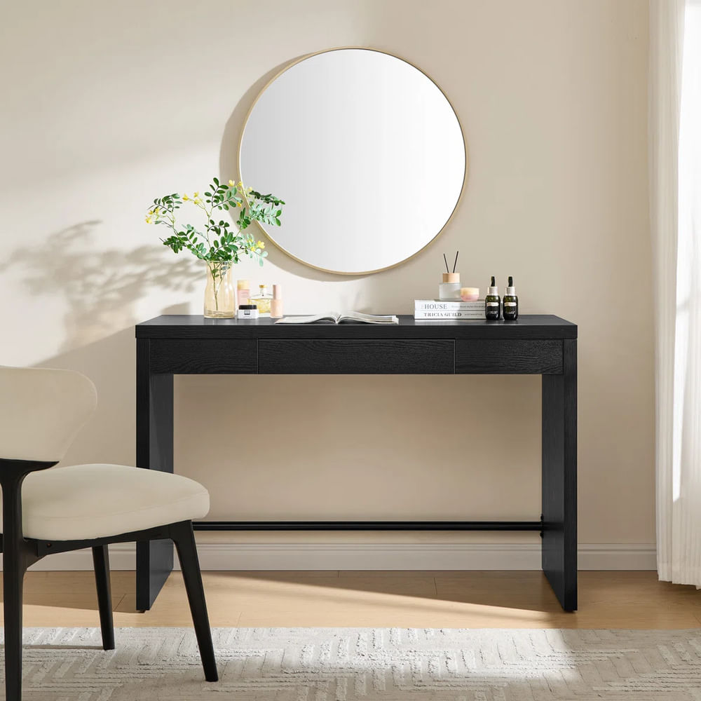 Escritorio Moderno Pazza 3 Cajones Negro RyR Muebles