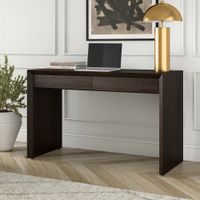Escritorio Moderno Gabriela 2 Cajones Marrón Oscuro RyR Muebles