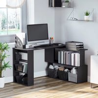 Escritorio 360 Moderno Futtura Negro RyR Muebles