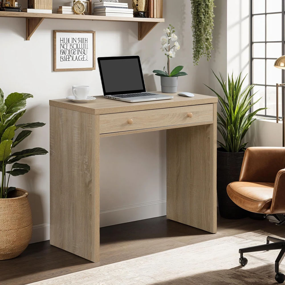Escritorio Moderno Elvira 1 Cajón Rovere RyR Muebles
