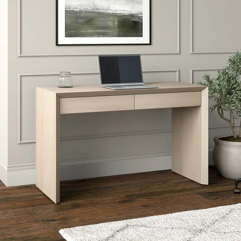 Escritorio Moderno Gabriela 2 Cajones Niebla RyR Muebles