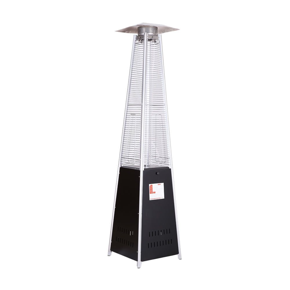 Estufa de Patio Piramidal Orange de Acero Inoxidable Plata 13000 W