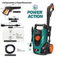 Hidrolavadora Portátil de Alta Presión 1700 W Modelo POWER ACTION PORTATIL