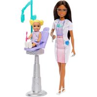 BARBIE DENTISTA SET CON MUÑECA RUBIA Y ACCESORIOS MÉDICOS