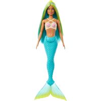 BARBIE MUÑECA SIRENA CABELLO AZUL COLA TURQUESA