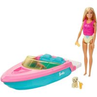 BARBIE BARCO MUÑECA CON PERRITO Y ACCESORIOS