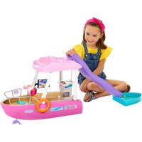 BARBIE BARCO PISCINA CON TOBOGÁN Y ACCESORIOS