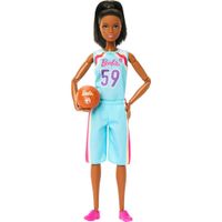 BARBIE MUÑECA JUGADORA DE BALONCESTO MORENA ARTICULADA