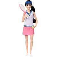 BARBIE MUÑECA TENISTA PROFESIONAL CON RAQUETA Y PELOTA