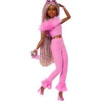 BARBIE DELUXE ESTILO 4 BARBIECORE CON TRENZAS ROSA Y MARRÓN
