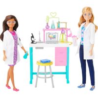 BARBIE LABORATORIO CIENTÍFICO SET CON 2 MUÑECAS Y ACCESORIOS