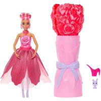 BARBIE PETAL POP MUÑECA ROSAS CON MASCOTA