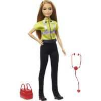 BARBIE MUÑECA PARAMÉDICA CON UNIFORME MÉDICO Y ACCESORIOS
