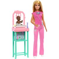 BARBIE DOCTORA BEBÉS SET CON MUÑECA RUBIA Y ACCESORIOS