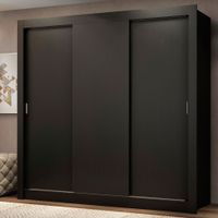 Ropero Monaco 3 Puertas Corredizas - Negro