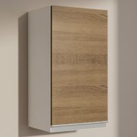 Alacena de Cocina Glamy 35 cm 1 Puerta - Blanco y Marrón