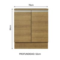 Mueble de Cocina Glamy 70 cm 2 Puertas - Marrón