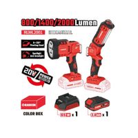 Kit de Linterna Led Foco 1400Reflector 2000Lm Rankor 20V