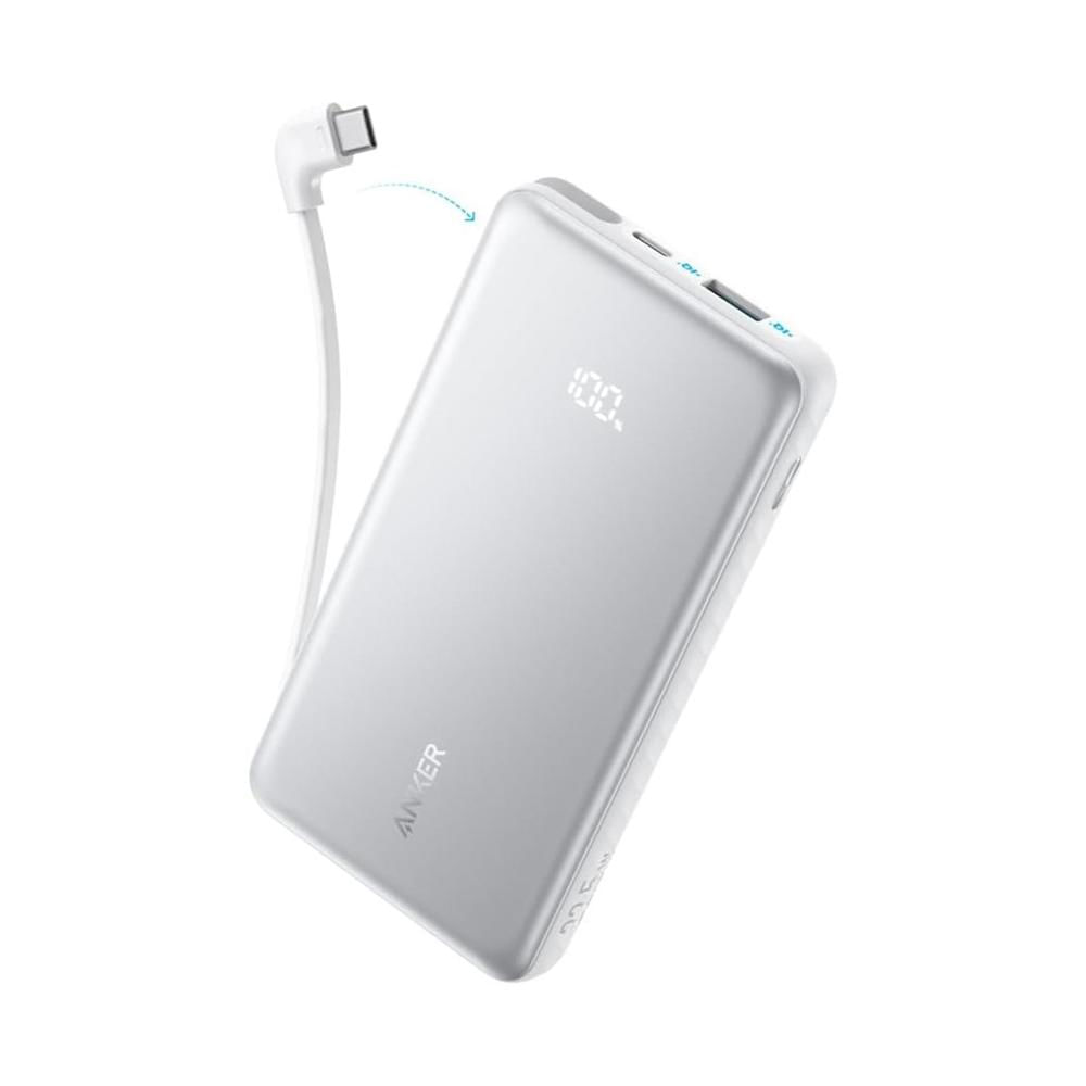 Anker Zolo Powerbank 20000mAh 22.5W Fast Charging con Cable USB-C Integrado - A110EH21