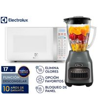 Combo Licuadora 6 Vel  Oster BLSTPEG-GPB más Horno Microondas 17L EMDO17S2GSRUW  Electrolux