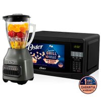 Combo Licuadora Oster 1.5 Litros BLSTPEG-GPB más Horno Microondas POGKEW2702G Digital 20 Litros