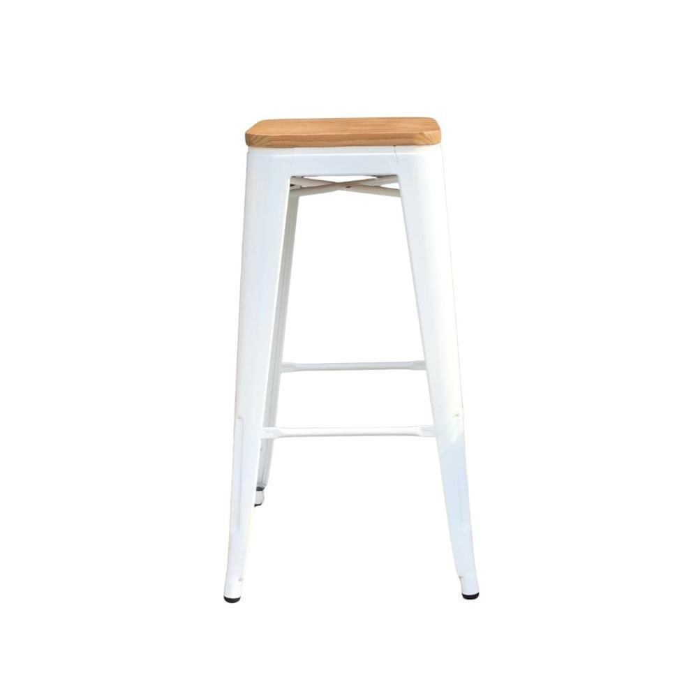 Banco Vintage Blanco Wood Natural H77 - Ziyaz