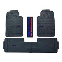 Piso De Jebe PVC Universal 3 Pieza Auto Camioneta Sparco