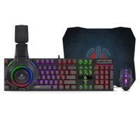 Kit Gamer Bravio 4 en1: Teclado + Auricular + Mouse + Pad Mouse