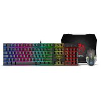 KIT GAMER XTREME GT1800 TECLADO RAINBOW + MOUSE LED + PAD MOUSE