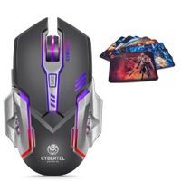 Mouse Gamer Recargable Led 6b 3200dpi Cybertel Exxpert CBX M612RX + Pad Mouse