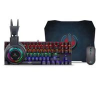 Kit Gamer Falcon 4 en 1: Teclado + Auricular + Mouse + Pad Mouse
