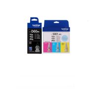 TINTAS BROTHER BTD60BK BT5001C BT5001M BT5001Y KIT COMPLETO