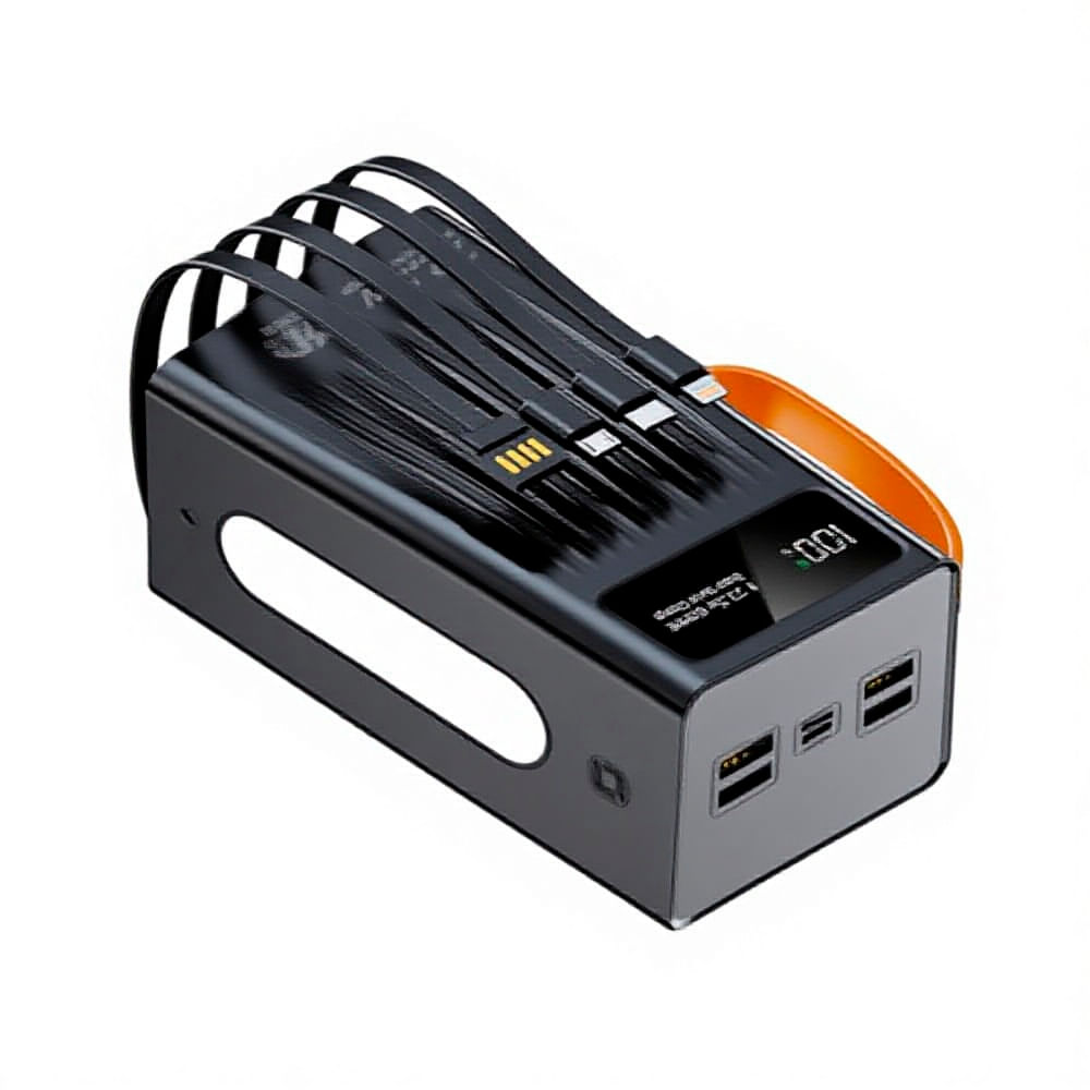 Cargador Portátil Power Bank Sanci 60000 mAh Carga Rápida PD 65W Negro