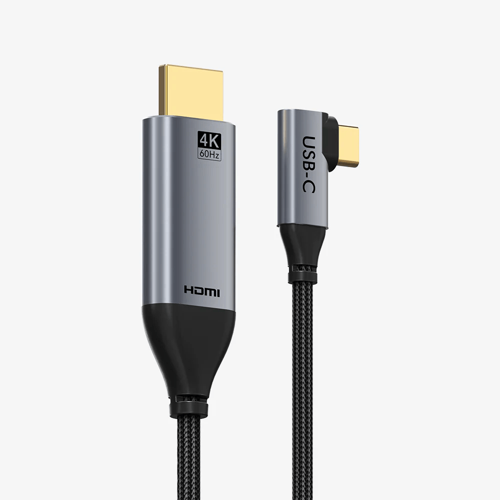 CABLETIME Cable USB-C a HDMI en Ángulo Recto 4K 60Hz Ultra HD 1.8M - CC11K