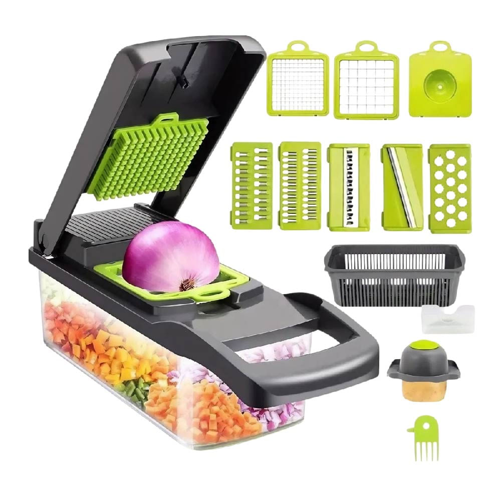 Cortador de Verduras Multifuncional 14 en 1 de Acero Inoxidable