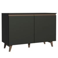 Mueble de Cocina Reims 120 cm - Mostrador para Lavadero con Encimera - Negro