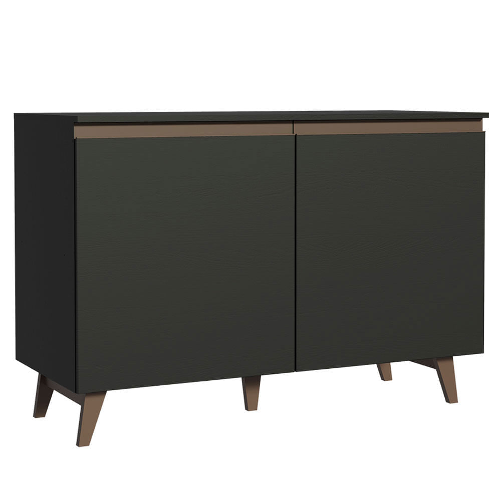 Mueble de Cocina Reims 120 cm - Mostrador para Lavadero con Encimera - Negro