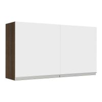 Alacena de Cocina Glamy 120 cm 2 Puertas - Marrón y Blanco