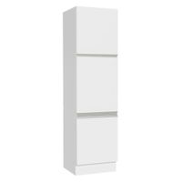 Mueble de Cocina Armario Despensa Glamy 3 Puertas - Blanco