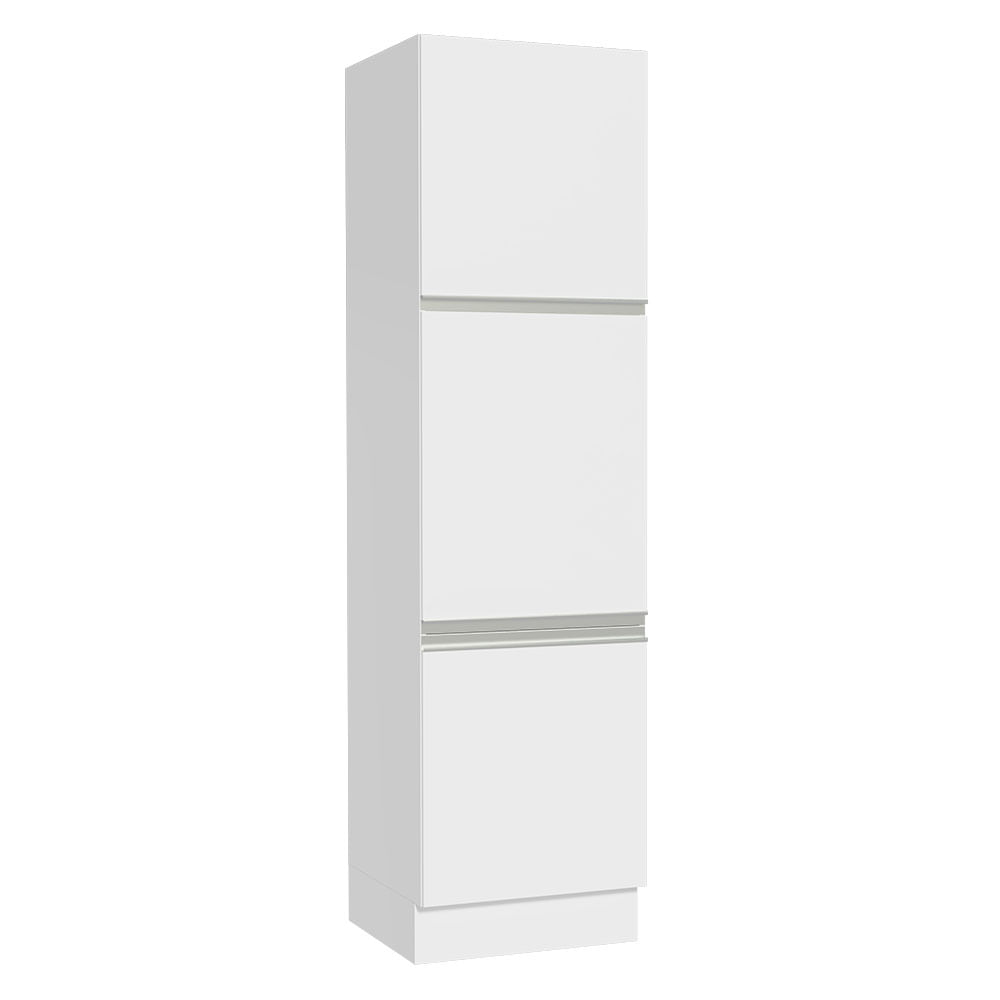 Mueble de Cocina Armario Despensa Glamy 3 Puertas - Blanco
