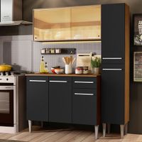 Mueble de Cocina Integral Emilly Gold 137 cm - Marrón y Negro 03