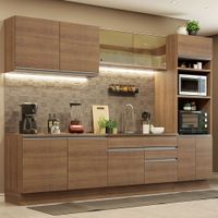 Mueble de Cocina Integral Glamy 310 cm - Marrón 01
