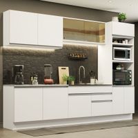 Mueble de Cocina Integral Glamy 310 cm - Blanco 01