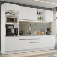 Mueble de Cocina Integral Glamy 310 cm - Blanco 02