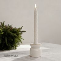 Candelabro Cerámico Órbita Blanco 7cm